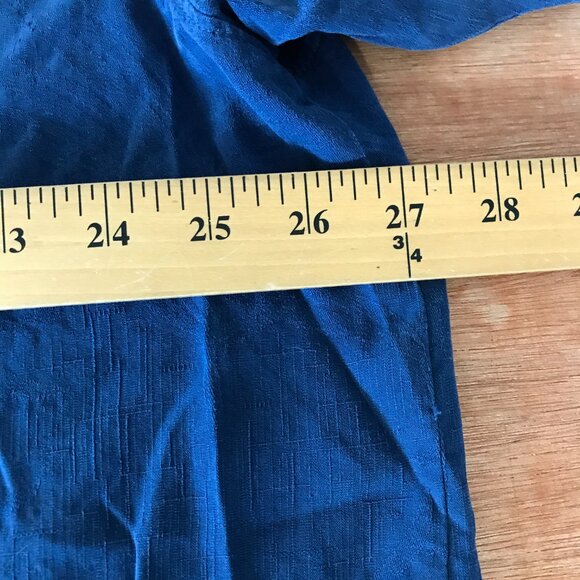 Tommy Bahama 100% Silk Hawaiian Shirt Men XL Blue Button Up Pocket Short Sleeve - Picture 8 of 12